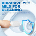 Vacplus Toilet Brush - Toilet Bowl Cleaners with Extra Long Handle, 100% Pumice Stone for Toilet Cleaning, Remove Limescale, Rust, Cleaning Supplies for Toilet, Pool, Bathroom, Sink, 2 Pack, White