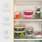 Superio Sealed Food Storage Container, 4.2 Qt, Airtight Leak Proof Meal Prep Containers, Rectangle Shape, Microwave and freezer safe, BPA-free Plastic (1, 4.2 Quart)