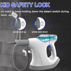 Handheld Steam Cleaner for Home, 10S Immediate Heat Hand Held Steam Cleaner, with Visualized Large Water Tank & 9 PCS Accessories & Safety Lock, for Kitchen,Couch,Floor,Window,Car (WHITE+GRAY)