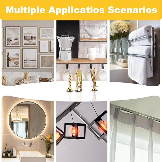 160 PCS Drywall Self Drilling Anchors with Screws Kit,80 PCS Sheetrock Anchors (0.47X1.18inch) and 80 PCS Screws, Eliminating The Need for Drilling or Punching Holes in The Wall.