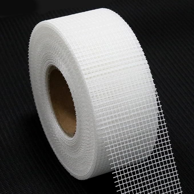 QILIMA Self-Adhesive Fiberglass Drywall Joint Mesh Tape, Fiber Mesh Crack Patch Wall Repair Fabric,2 Inch by 148 Feet White
