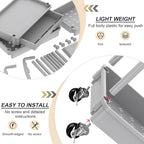 Goovilla 4 Tier Rolling Utility Cart Organizer with Removable Drawer, Stable and Sturdy Grey Rolling Storage Carts with 2 Lockable Wheels for Bathroom, Kitchen, Snack, Craft, Makeup, Baby Essentials