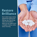 Overnight + Whitening Retainer Cleaner, Remove Stains, Discoloration, and Plaque | 4 Month Supply | Denture Cleanser with Whitening Boost,120 Tablets by M3 Naturals