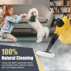 Pressurized Handheld Steam Cleaner -1050W Powerful Steamer for Grout, Oven Grease & Bathroom Mold with 10 Attachments | 3-5Min Heat-Up, 15oz (450mL) Tank | 221°F Heating Temperature