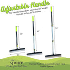 Room Groom Carpet Rake Groomer with Telescoping 54" Adjustable Handle & Portable Lint Remover Brush Tool, Carpet Brush Ideal for Pet Hair, Refreshing Carpets, Rugs, and Artificial Turf