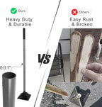 Walensee Steel Tamper with 48 inch Handle 8"x8" Garden Tamper with Rubber Grip All-Steel Heavy Duty Tamper Tool for Leveling Ground Gravel Soil Asphalt Sand Installing pavers and Repairing Blacktop