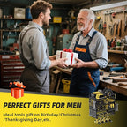 Power Tool Organizer Wall Mount with 4-Drill Holders-400Lbs Load Heavy Duty Metal 4-Layers Garage Storage & Organization Battery Tools Rack with Side Panels Utility Racks Workshop Gifts for Men