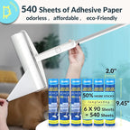 Lint Roller Refills (6 Pack, 540 Sheets) – DELOMO 9.45 in Large Lint Roller Refill, Compatible Only with DELOMO Floor Lint Roller, for Cleaning Carpets, Cars, Clothing & Pet Hair