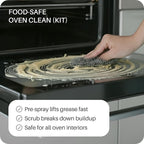 Everneat Oven Cleaning Kit: Natural Oven Cleaner and Kitchen Cleaner | Heavy Duty Oven Cleaner & Oven Rack Cleaner Kit | Fume-free & Safe to Clean All Ovens (Bloom) | Refillable Plastic Jar & Bottle
