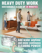 Steam Mop Cleaner Safe High-temp for Deep Cleaning, Lightest Detachable Floor Steamer with 2 Steam Mode 3 Adjustable Level Heavy Duty Powerful Handheld Steam Cleaner for Hardwood & Laminate Tile Grout