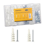 Self Drilling Drywall Anchors and Screws Kit (120PCS, 2 Sizes – #6 & #8) – Heavy Duty Wall Anchors for Curtain Rods,Shelves,Picture Frames – No Pre-Drill,Easy Installation