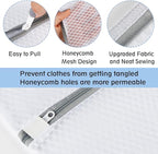 Vivifying Large Mesh Laundry Bags, 2 Pack Honeycomb Mesh Wash Bags for Washing Machine, Delicates Clothes, Sweater, Coats, Stuffed Toys, Blanket (White)