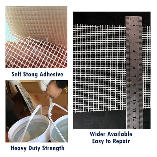 LLPT Drywall Repair Fiberglass Tape 6” x 100 Feet Industrial Grade Extra Strength Fiber Mesh Heavy Duty Self Adhesive for Seam Patch Wall Crack Seam Repair Color White (DRF610)