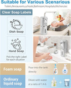 Automatic Foaming Soap Dispenser,4-Level Adjustable Foam, Wall Mount, USB Rechargeable,12.8oz/ 380ml,Touchless Hand & Dish Soap Dispenser for Bathroom, Kitchen,Hotel, Restaurant