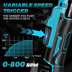74 Ft-lbs 21V Cordless Ratchet Wrench Set, 3/8" Electric Ratchet, 800 RPM Power Brushless Motor with LED Light, 8 Laser Sockets, 1/4" Adapter, 3" Extension Bar, 2x2.0Ah Batteries