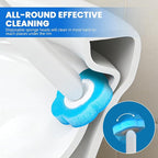 2 Pack Disposable Toilet Brush with 54 Refills, Toilet Wand Starter Kit, Toilet Brush and Holde Set, Wall Mounted Toilet Bowl Scrubber for Bathroom Maintenance