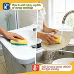 Orighty Dish Sponges, Dual-Sided Temperature-Responsive Kitchen Sponges, Non-Scratch Cleaning Sponge, Dish Scrubber, Scrub Sponge for Kitchen, Bathroom & Household, 6 Pack