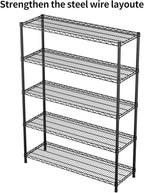 SINGAYE Shelf Closet Wire Shelving：Adjustable Metal Unit for Laundry Room Organization Bathroom Kitchen Home Garage Storage Pantry Rack Shelves