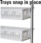 Household Essentials White 6-Tier Basket Over-The-Door Organizer