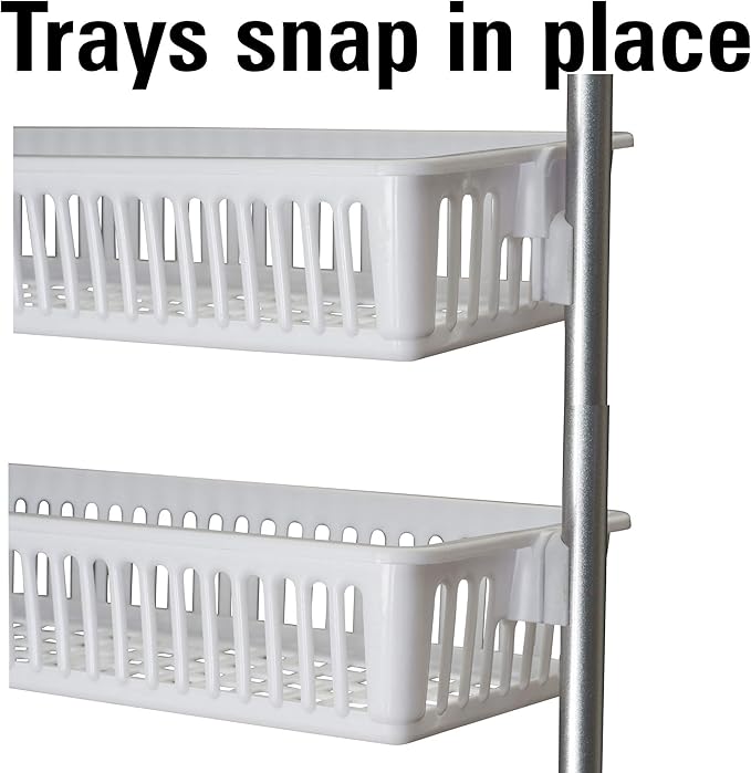 Household Essentials White 6-Tier Basket Over-The-Door Organizer