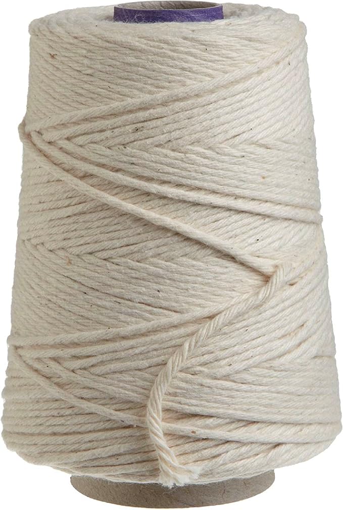 Regency Wraps Butchers Cooking Twine, Heavy Duty, 500 ft,16 Ply, 2.4mm, Food-Safe Cotton Kitchen String for Turkey Trussing, Meat Prep, Crafting, Natural, Pack of 2