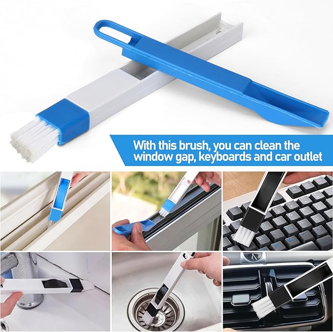 Palksky Window Track Cleaner Set, Window Groove Cleaning Brush Tools, 7 Pieces