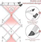 APEXCHASER Clothes Drying Rack, 3-Tier Laundry Drying Rack for Clothes, Expandable Metal Clothing Dryer, Collapsible Towel Rack, Air Drying Rack, White