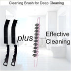 Crevice Cleaning Brush Hard Bristle Grout Brush Scrub Brush Toilet Brush Cleaning Tools Cleaning Supplies for Household Use Bathroom Kitchen 3 Pcs (Black&Pink)