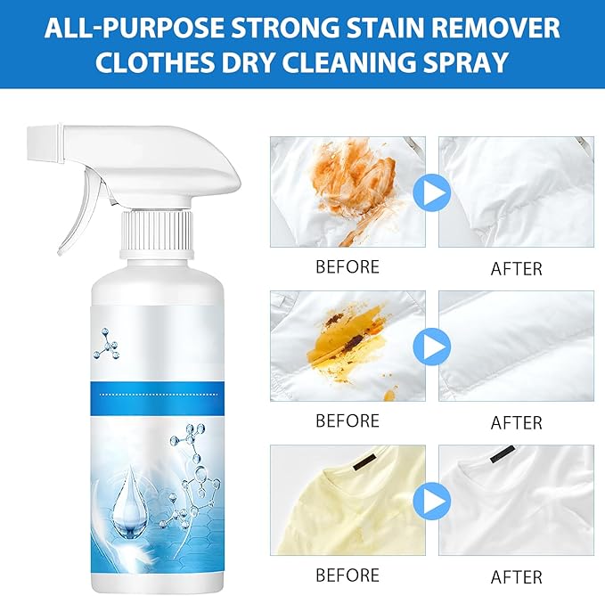 Sowhatahow Stain Remover, Non-ionic Laundry Stain Removal Emulsifier, All-in-One Powerful Stain Remover Clothes Dry-Clean Spray, Active Enzyme Laundry Stain Remover for Clothes