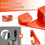 2 Pack Chainsaw Holder, Wall Mount Chainsaw Hanger, 180 LB Heavy Duty Chainsaw Rack Storage Hook for Garage Organizer, Chainsaw Accessories, Universal Fit for Stihl, Poulan, Poulan Pro, Husqvarna
