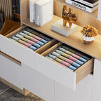 Joyoldelf Sock Organizer Drawer Organizer - Underwear Organizer, 24 Cell Collapsible Closet Organizers and Storage Sock Holders Organizers for Storing Socks, Ties, Belts 6 Pack