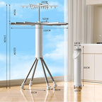 4-Legged Foldable and Portable Clothes Drying Rack,Collapsible Octopus Drying Rack with Wheels and Aluminum Rods,360°Rotatable Design for Indoor Outdoor Use-White