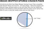 Magic Sponge Eraser Pad | Compatible with Most 16" Spray Mops, Libman & Reveal | Fit 16-18" Mops | 16.5" Magic Sponge Eraser | 3 Pack