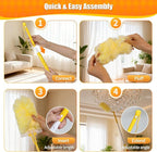 30 Count 360° Heavy Duty Duster Refills, Compatible with Swiffer Duster, Larger Size Disposable Electrostatic Microfiber Dusters, 4X Thick Cleaning Dusters, Unscented
