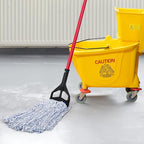Matthew Cleaning Looped-Open Cotton Wet Mop 1.25'' Universal Headband Heavy Duty Commercial Mop Head Replacement for Indoor&Outdoor Use,Grease Stain Floor Cleaning String Mop Head Refills Pack of 24