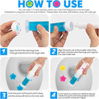 Flower Toilet Gel Stamp, 60 Count Toilet Bowl Stamp Gel 5 Kinds Of Scent Toilet Bowl Cleaner