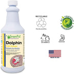 GreenFist Dolphin Carpet Extractor Odor & Stain Remover Shampoo ( Concentrated )Deep Cleaner and Deodorizer[ Any Rug, Upholstery or Carpet Machine] Unscented Formula, 1 Quart Bottle