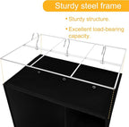 Libeder Shoe Organizer for Closet, 15 Shelf Hanging Closet Storage Shelves - 10 Shoe Rack Organizer and 5 Compartment for Clothes with 6 Side Mesh Pockets for Scarf, Socks,Gloves Black