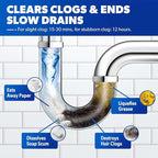 Liapu 2pcs Drain Clog Remover, Pipeline Dredging Agent, Powerful Quick Cleaning Drain Toilet Cleaner Tool, Unclog Toilet Clog And Kitchen Sink Pipe Unblocker Powder
