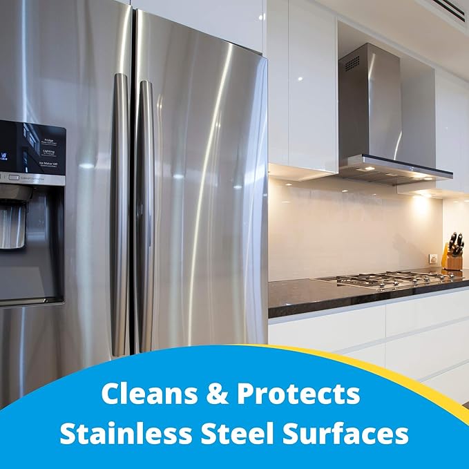 Carbona Stainless Steel Cleaner | Streak Free Formula | for Refrigerators, Sinks, & Dishwashers |16.8 Fl Oz, 1 Pack