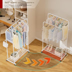 Golpart Clothes Garment Coat Rack Drying Clothing Racks Metal Freestanding for Hanging Clothes Portable Closet for Laundry Bedroom White