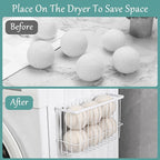 Magnetic Dryer Ball Holder, Lint Bin For Laundry Room, Wool Dryer Ball Storage Container Organizer, Metal Magnetic Laundry Organizer, Magnetic Basket, Laundry Room Organization And Storage