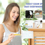 60 Count 180° Duster Refills Compatible with Dusters 180 Handle Dusters, Heavy Duty Multi-Surface Duster Replacement with 1 Extra Handle, Unscented