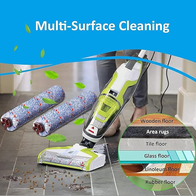 for Bissell CrossWave Vacuum Cleaner Replacement Parts 4 Pack 1868 Bissell CrossWave Multi-Surface Brush Rolls Tangle-Free+ 4 Pack 1866 Replacement Vacuum Filters Compare Part 1608683 1608684