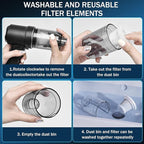 Mini Vacuum Cleaner for,2 in 1 Keyboard Vacuum Cleaner Wireless Handheld,Car Vacuum with Brushless Motor High Power 120W Rechargeable Easy to Clean Car Interior (Black)