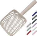 TypeC Cat Litter Scoop - Small Holes (0.11in) Big Size Scooper - Long Handle & Easy Cleaning - Hanger for Litter Box