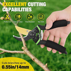Yesker Pruning Shears for Gardening 8.5" Professional Bypass Garden Scissors Yard Clippers with Sharp SK5 Steel Blade Heavy Duty Hand Pruners for Branch Flower Plant Trimming Cutting Gardening Tools