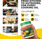 Cooking Oil Solidifier - 11oz (32 Cups) Algae-Based Grease Hardener for Easy Disposal, Turns Used Cooking Oils to Solid Waste, Kitchen Fry Oil Solution (2.2 Gallons)