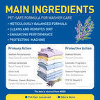 24 Count Washing Machine Cleaner for Pet Hair Relief Tablets - HE-Safe, Septic-Safe, Lavender Scent, 1-Year+ Supply, Pet-Friendly Washer Cleaner for Top/Front Load Washers