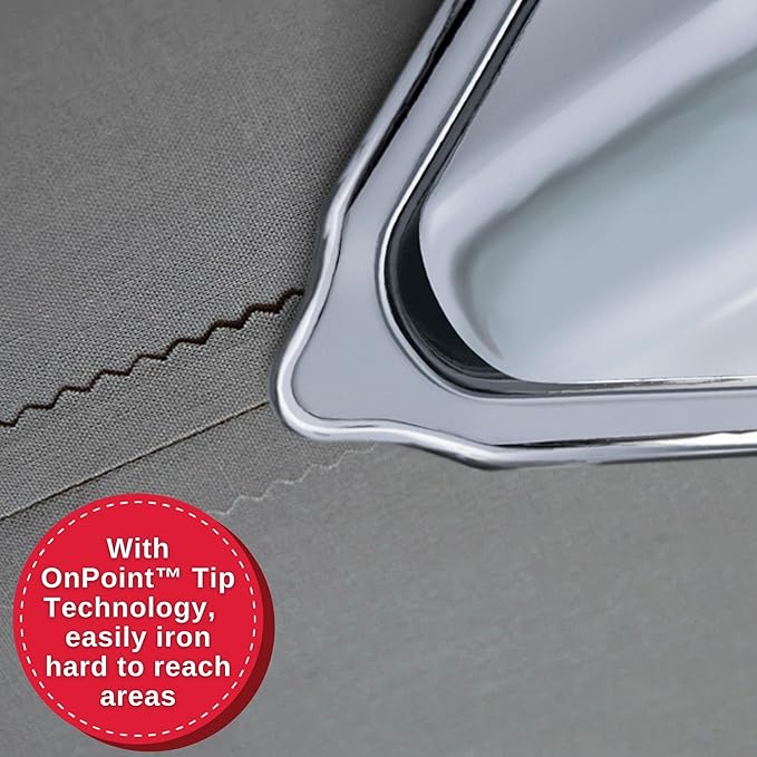 SINGER SteamCraft Plus 2.0 Steam Iron (1800W) | Steamer with Stainless Steel Plate, OnPoint Precision Tip, Vertical Steam, Auto Shutoff & 300ml Tank Capacity - Black